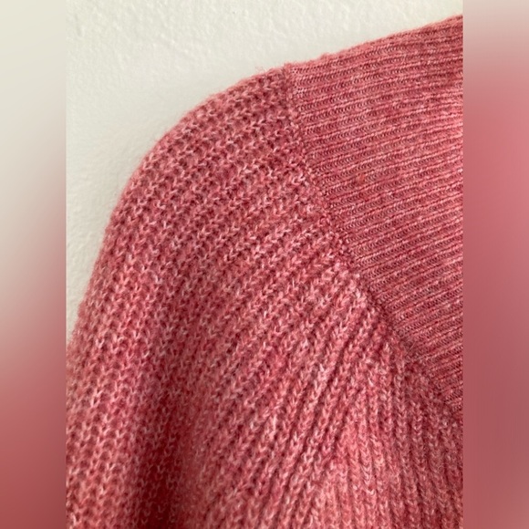 Pink Wool Blend Knit Sweater V Neck Oversized Boxy by Primark Cares Size Large - Picture 5 of 12